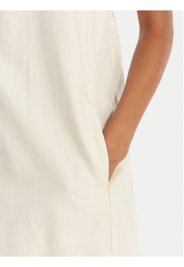 Weekend Max Mara Sukienka codzienna Daloa 2615221112 Écru Relaxed Fit. Okazja: na co dzień. Materiał: bawełna. Typ sukienki: proste. Styl: casual