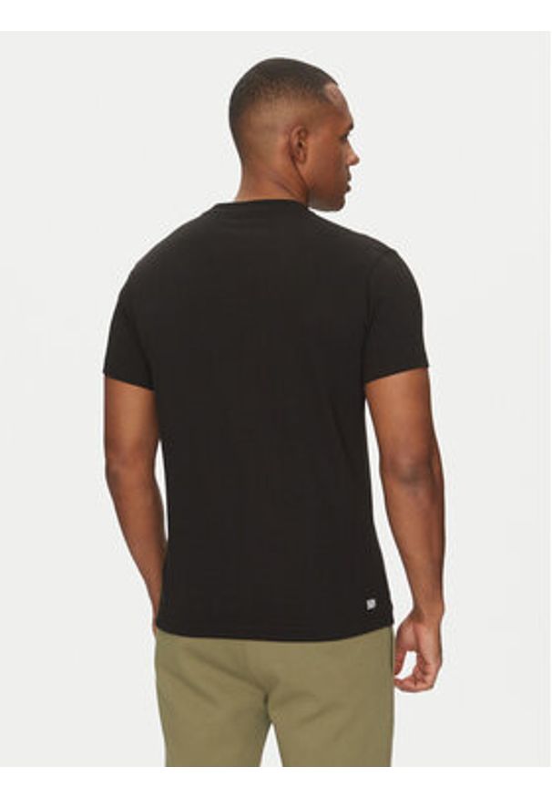 Lacoste T-Shirt TH8917 Czarny Regular Fit. Kolor: czarny. Materiał: syntetyk, bawełna