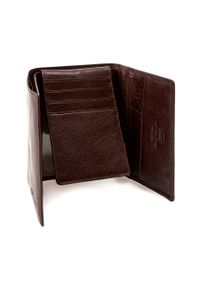 Wittchen - Męski portfel skórzany z wysuwanym panelem. Kolor: brązowy. Materiał: skóra #2