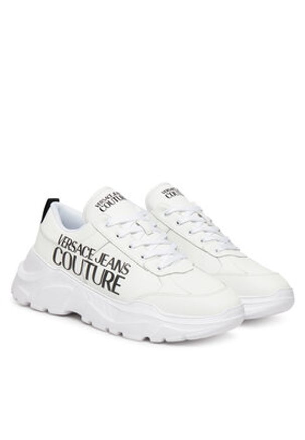Versace Jeans Couture Sneakersy 79YA3SC1 Biały. Kolor: biały. Materiał: skóra