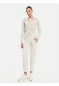 Olsen Chinosy 14002141 Beżowy Slim Fit. Kolor: beżowy. Materiał: syntetyk