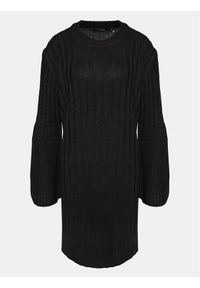 Vero Moda Sukienka dzianinowa Layla 10273088 Czarny Regular Fit. Kolor: czarny. Materiał: syntetyk