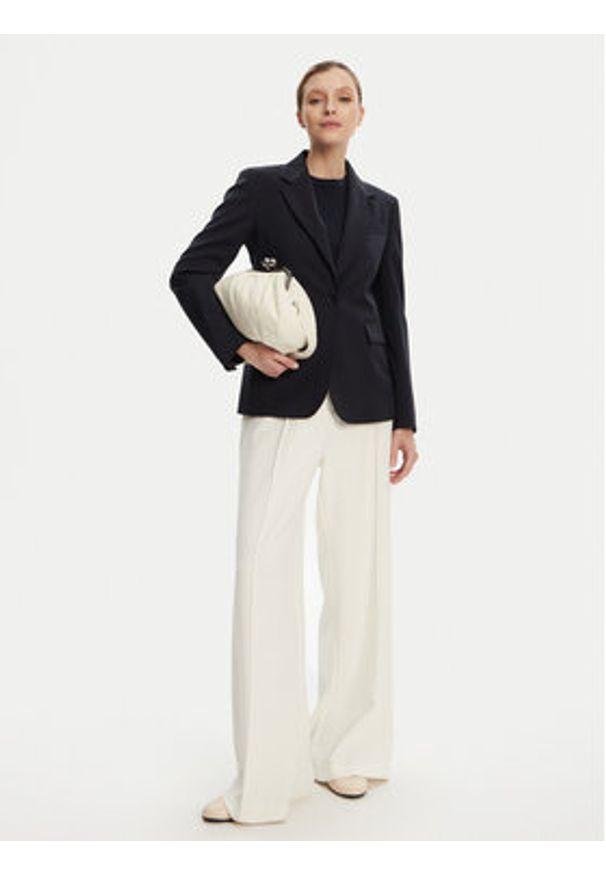 Weekend Max Mara Marynarka Lamine 2425046051 Granatowy Standard Fit. Kolor: niebieski. Materiał: wełna