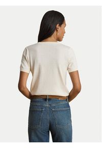 Lauren Ralph Lauren - LAUREN RALPH LAUREN T-Shirt 200P14055500 Kremowy Regular Fit. Kolor: kremowy. Materiał: bawełna #2