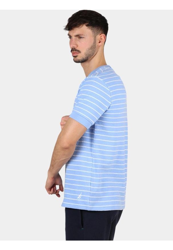 T-shirt męski Nautica Whitby. Kolor: biały, wielokolorowy, niebieski