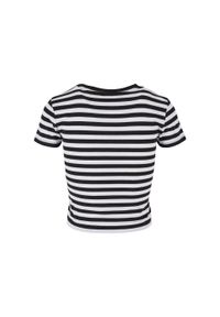 Urban Classics - T-shirt Damski W Paski Krótka. Kolor: biały, wielokolorowy, czarny. Długość: krótkie. Wzór: paski