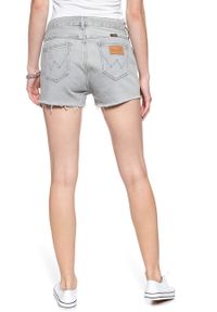 Wrangler - DAMSKIE SPODENKI WRANGLER BOYFRIEND SHORT ICY GREY W29KRJ28C. Materiał: jeans #5