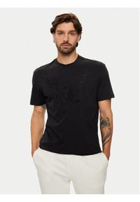 Armani Exchange T-Shirt 6DZTAD ZJ9TZ 1200 Czarny Regular Fit. Kolor: czarny. Materiał: bawełna