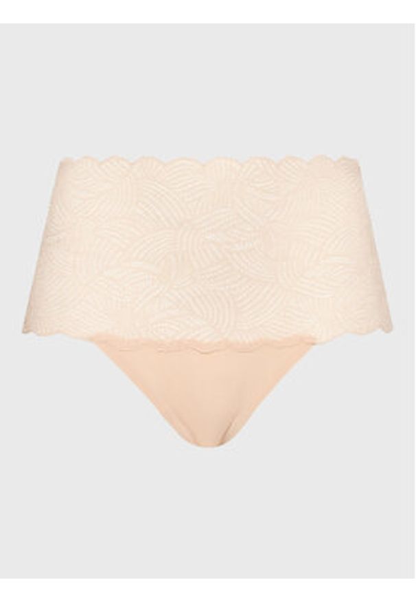 Chantelle Figi klasyczne z wysokim stanem Soft Stretch C11G80 Beżowy. Stan: podwyższony. Kolor: beżowy. Materiał: syntetyk