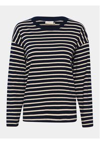 Kaffe Bluzka Winny 10507727 Granatowy Regular Fit. Kolor: niebieski. Materiał: bawełna #2