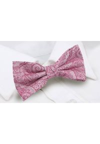Mucha Męska z Poszetką (Zestaw) - Chattier - Wzór Orientalny, Różowa. Kolor: różowy. Styl: sportowy, elegancki #3