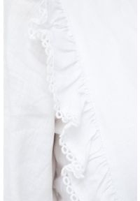 Guess bluzka lniana damska kolor biały wzorzysta. Okazja: na co dzień. Kolor: biały. Materiał: len. Długość rękawa: długi rękaw. Długość: długie. Styl: casual #5