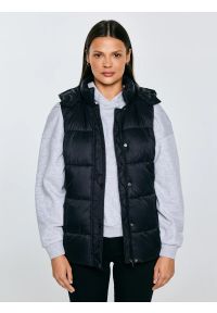 Big-Star - Kamizelka damska pikowana czarna Pixana 906. Kolor: czarny. Materiał: jeans. Długość: krótkie. Wzór: kolorowy. Sezon: jesień. Styl: sportowy, klasyczny, elegancki #1