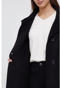 Lauren Ralph Lauren Płaszcz wełniany kolor czarny przejściowy. Okazja: na co dzień. Kolor: czarny. Materiał: wełna. Wzór: gładki. Styl: casual #3