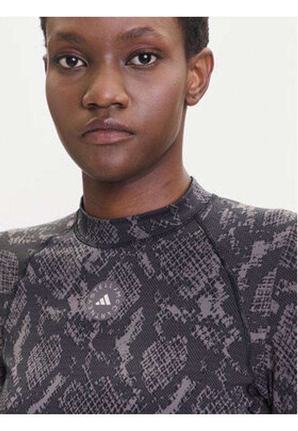 Adidas by Stella McCartney - adidas by Stella McCartney Koszulka techniczna Training JW4567 Szary Slim Fit. Kolor: szary. Materiał: syntetyk