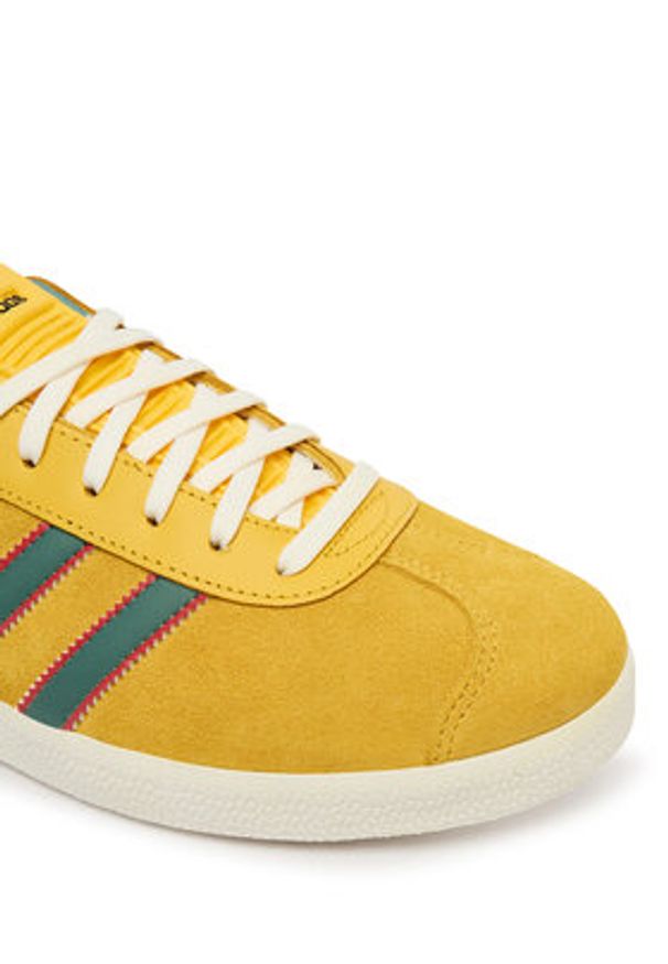 Adidas - adidas Sneakersy Gazelle KJ3532 Żółty. Kolor: żółty. Materiał: zamsz, skóra. Model: Adidas Gazelle
