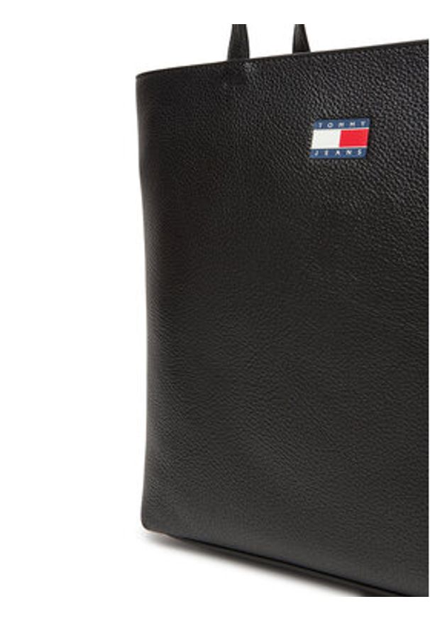 Tommy Jeans Torebka Tjw Must Tote AW0AW17549 Czarny. Kolor: czarny. Materiał: skórzane
