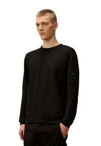 C.P. Company - C.P. COMPANY Czarna męska bluza Crew Neck. Kolor: czarny