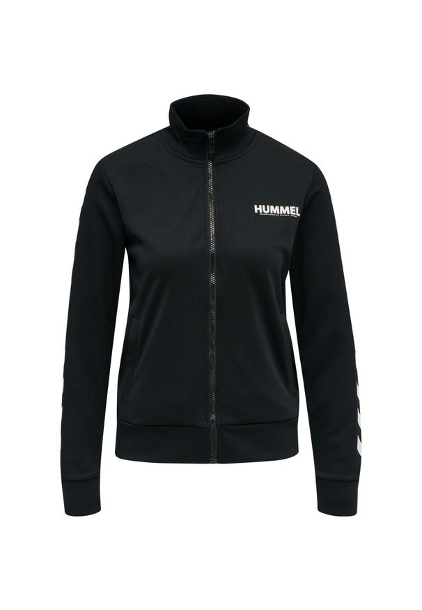 Damska bluza dresowa zapinana na zamek Hummel Legacy. Kolor: czarny. Materiał: dresówka. Sport: piłka ręczna