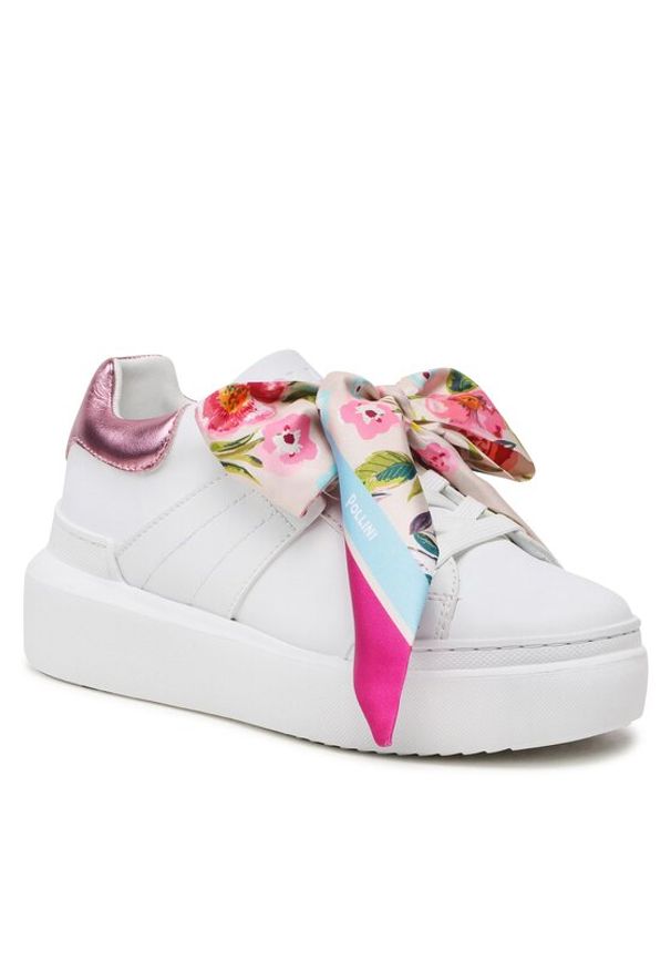 Sneakersy Pollini. Kolor: biały