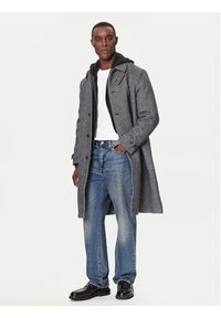Calvin Klein Płaszcz wełniany LV04LD510G Szary Regular Fit. Kolor: szary. Materiał: syntetyk #7