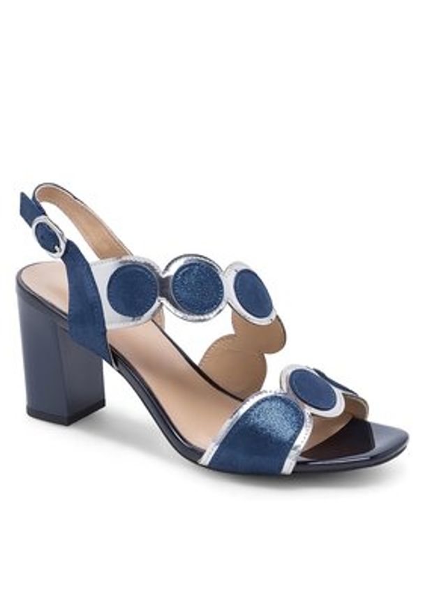 Lasocki Sandały WYL3119-2Z Granatowy. Kolor: niebieski. Materiał: zamsz, skóra