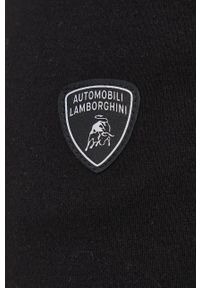 Lamborghini - Spodnie. Kolor: czarny. Materiał: dzianina. Wzór: gładki #4