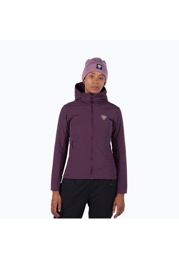 Kurtka ocieplana damska Rossignol Opside Hoodie. Kolor: fioletowy. Sezon: zima. Sport: narciarstwo