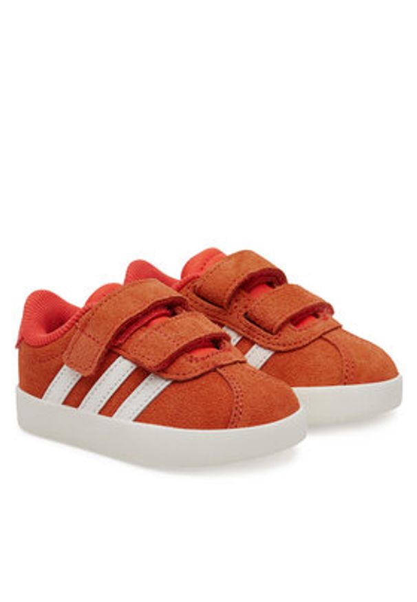 Adidas - adidas Sneakersy VL Court 3.0 JH6307 Czerwony. Kolor: czerwony. Materiał: zamsz, skóra