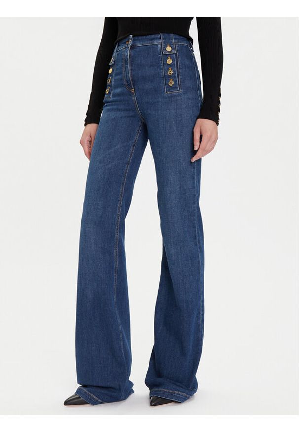 Elisabetta Franchi Jeansy PJ-02D-56E2-V440 Niebieski Regular Fit. Kolor: niebieski