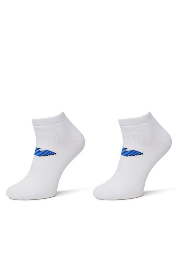Emporio Armani Skarpety krótkie EM000538 AF12299 M0082 Biały. Kolor: biały. Materiał: materiał, bawełna