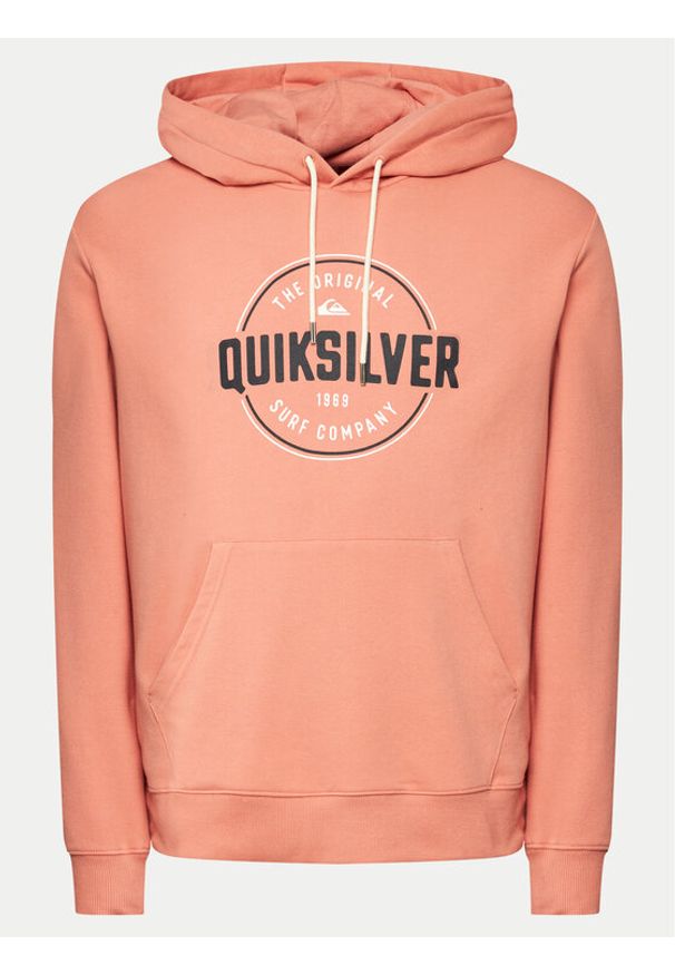 Quiksilver Bluza Circle Up Hoodie EQYSF03151 Pomarańczowy Regular Fit. Kolor: pomarańczowy. Materiał: bawełna