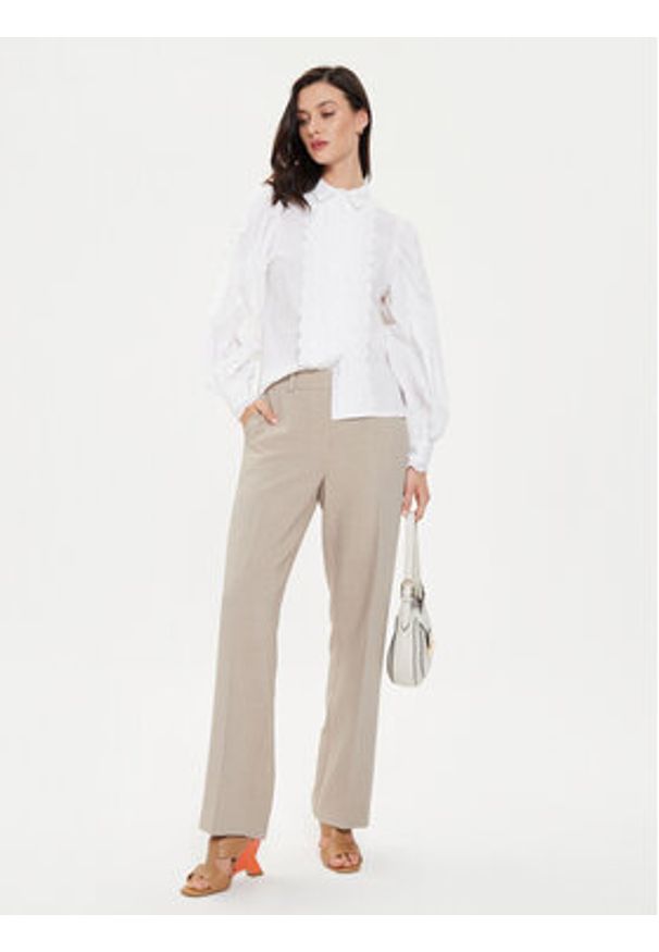 Karen by Simonsen Spodnie materiałowe Nina 10104823 Szary Straight Fit. Kolor: szary. Materiał: syntetyk