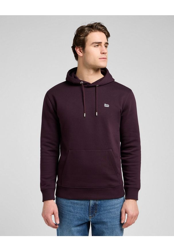 Lee - MESKA BLUZA LEE PLAIN HOODIE DEEP WINE 112371837