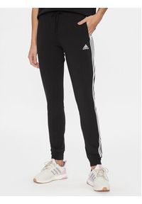 Adidas - adidas Spodnie dresowe 3-Stripes GM5542 Czarny Slim Fit. Kolor: czarny. Materiał: dresówka, bawełna #9