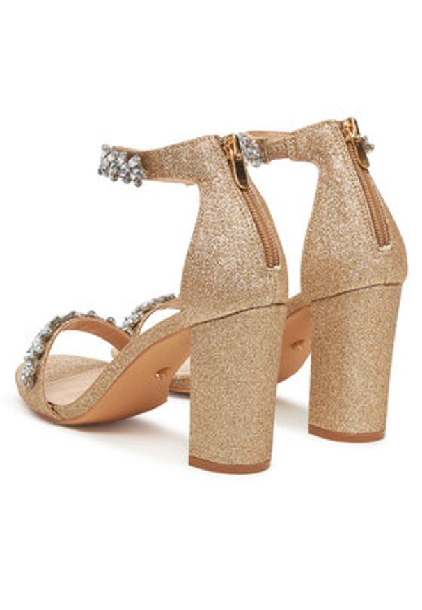 DeeZee Sandały HH2608-3 Złoty. Kolor: złoty. Materiał: materiał