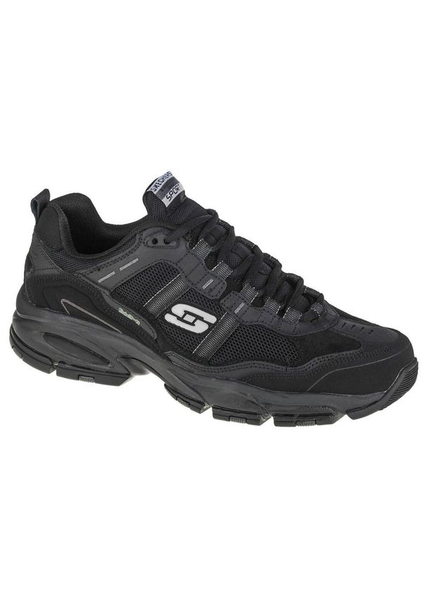 skechers - Buty do chodzenia męskie Skechers Vigor 20 Trait. Zapięcie: sznurówki. Kolor: czarny. Materiał: materiał, syntetyk. Szerokość cholewki: normalna. Sport: turystyka piesza