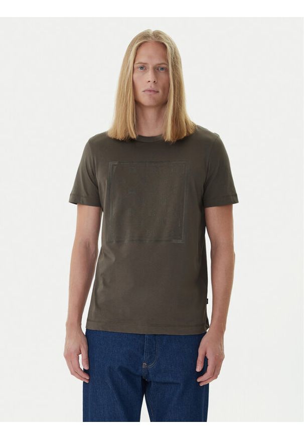 JOOP! T-Shirt 17 JJ-21Bajo 30047429 Brązowy Modern Fit. Kolor: brązowy. Materiał: bawełna