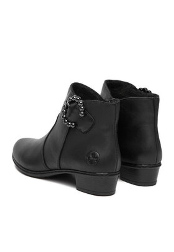 Rieker Botki CEO-Y0797-00 Czarny. Kolor: czarny. Materiał: skóra