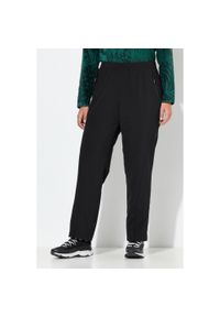 ULLA POPKEN - Damskie Spodnie funkcyjne proste nogawki elastyczny pas kieszenie na zamek. Kolekcja: plus size. Kolor: czarny. Materiał: poliester, elastan, materiał. Sezon: lato. Sport: turystyka piesza #1