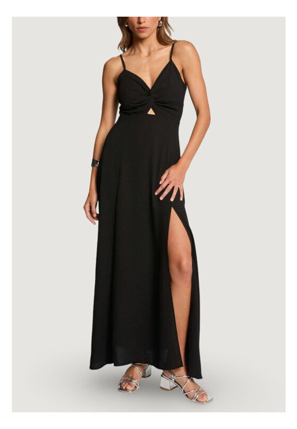 Morgan Sukienka letnia 251-RCOCO.F Czarny Regular Fit. Kolor: czarny. Materiał: syntetyk. Sezon: lato