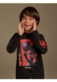 Reserved - Longsleeve Spider-Man - czarny. Kolor: czarny. Materiał: bawełna, dzianina. Długość rękawa: długi rękaw #1