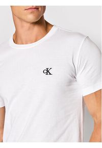 Calvin Klein Jeans T-Shirt Tee Shirt Essential J30J314544 Biały Slim Fit. Kolor: biały. Materiał: bawełna #5