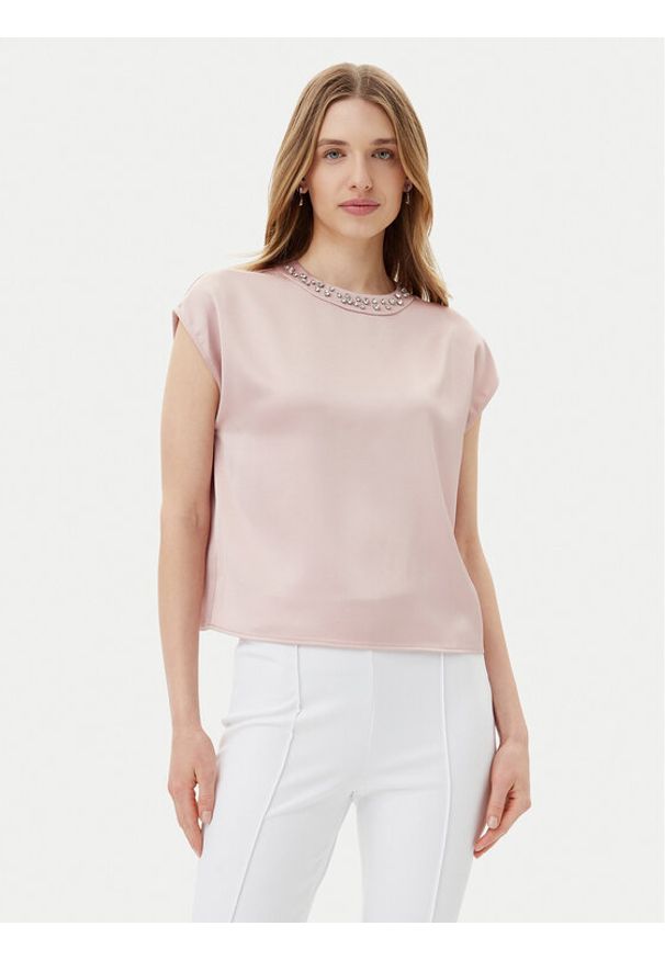 Imperial Bluzka RIC3JBA Różowy Regular Fit. Kolor: różowy. Materiał: syntetyk