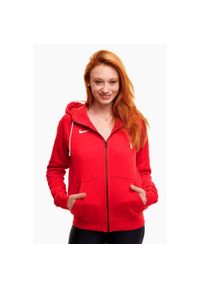 Bluza sportowa damska Nike Wmns Park 20. Typ kołnierza: kaptur. Kolor: czerwony. Sport: fitness #1