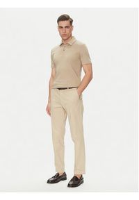 BOSS Polo Palosh 30 50471335 Beżowy Slim Fit. Typ kołnierza: polo. Kolor: beżowy. Materiał: bawełna #4