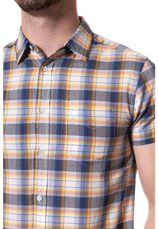 Wrangler - KOSZULA MĘSKA KRÓTKI RĘKAW WRANGLER SS 1 PKT SHIRT INDIA INK W5860ORKE 112129525. Materiał: materiał. Długość rękawa: krótki rękaw. Długość: krótkie