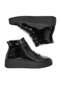 Remonte Trzewiki D1C72-00 Czarny. Kolor: czarny. Materiał: skóra, lakier #7