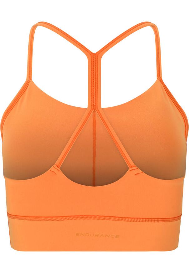 ENDURANCE - Biustonosz dla kobiet Endurance Raleigh. Kolor: pomarańczowy. Sport: fitness