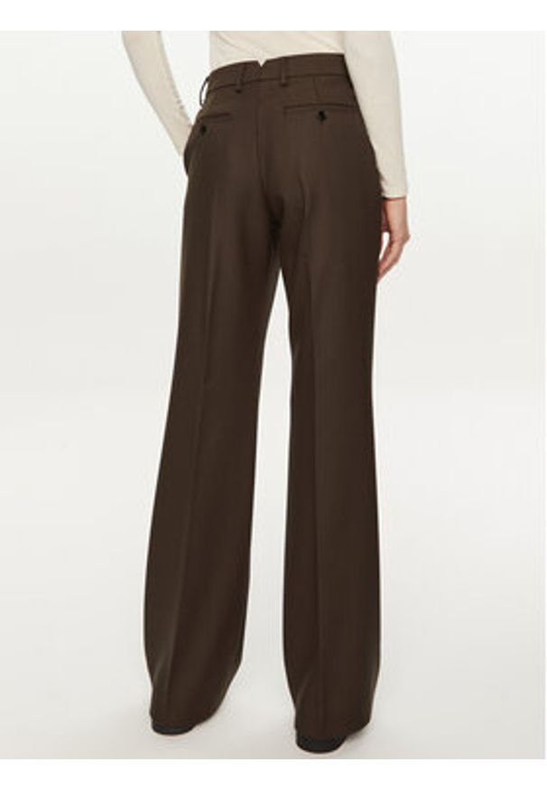 AMI PARIS - AMI Paris Spodnie materiałowe FTR435.WV0053 Brązowy Flare Fit. Kolor: brązowy. Materiał: wełna